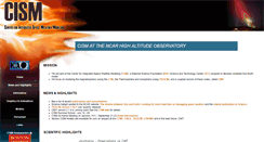 Desktop Screenshot of cism.hao.ucar.edu