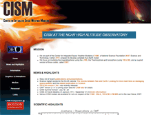Tablet Screenshot of cism.hao.ucar.edu